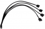 Alphacool Y-Splitter aRGB 3-Pin to 4x 3-Pin 30cm - Black