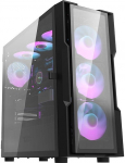 Darkflash DK431 Glass computer case (black) + 4 RGB fans