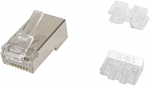 Equip Stecker Cat6a geschirmt RJ45 100Stk transp.