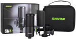 Shure SM4-K-KIT - condenser microphone, externally polarised, handle, popfilter, case