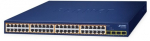Planet 48-Port 10/100/1000T 802.3at PoE + 4-Port 1000X SFP Gigabit Ethernet Switch