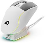 Sharkoon SKILLER SGM50W Dual-Mode Gaming Mouse (white, incl. charging dock)