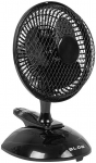 Desk fan 6"/15cm Clip 25W 2in1 Black
