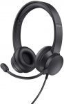 Trust HS-201 Headset Wired Head-band Office/Call center USB Type-A Black