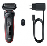 Braun | Shaver | 51-R1000s | Operating time (max) 50 min | Wet & Dry | Black/Red