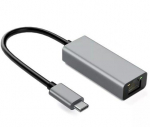 IBOX Adapter aluminum RJ45 to USB Typ C 10/100/100