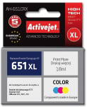 Activejet AH-651CRX ink (replacement for HP 651 C2P11AE; Premium; 18 ml; color)