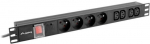 Lanberg Power strip Rack PDU (1u,10a,8x 230v,2m) pdu-04e04i-0200-iec-bk