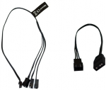 Alphacool Digital RGB LED y-cable 3-times with JST male connector 30cm - black