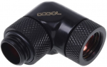 Alphacool HF angled adaptor 90&deg; revolvable G1/4 outer thread to G1/4 inner thread - deep black