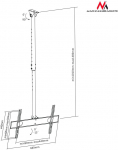 Maclean MC-631 Wall Bracket, Universal Ceiling Bracket Maclean MC-541, LCD LED Plasma 32 "- 55" up to 50kg