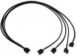 Alphacool Y-Splitter aRGB 3-Pin auf 4x 3-Pin 60cm - schwarz