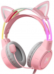 ONIKUMA X15Pro Gaming Headphones Pink/Cat Ears