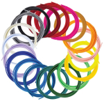 3Doodler Filament FLOW 20 PLA 20 Farben Nachf&uuml;llpack Polylactic acid (PLA) Black, Blue, Dark Green, Dark pink, Gold, Gre