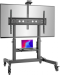 ONKRON Mobile TV Stand Rolling TV Cart for 50 to 100-Inch Screens up to 120 kg, black