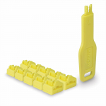 LINDY RJ45 Port Schl&ouml;sser GELB, 10 Stck 1 Schl&uuml;ssel