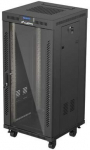 Lanberg Rack cabinet 19" free-standing 24U/600x600 (flat pack) with glass door LCD V2, black | Lanberg