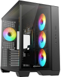 Sharkoon Steel Shark black, tempered glass x2, ATX case