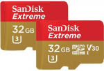 SanDisk memory card microSDHC 32GB Extreme Action 2pcs