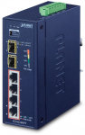Planet Industrial 4-Port 10/100/1000T 802.3at PoE + 2-Port 100/1000/2500X SFP Ethernet Switch