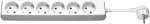 Goobay AC power strip 3 m, white 6x safety socket CEE 7/4; child security
