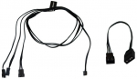 Alphacool Digital RGB LED y-cable 3-times with JST male connector 60cm - black