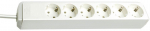 Eco-Line - 1.5 m, H05VV-F 3G1.5, White, 6 outlet
