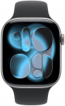 Apple Watch Series 11 Gray Aluminium 46mm Sport Band Black M/L Cellular