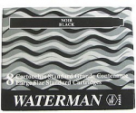 WATERMAN Tintenpatrone Stand. Intense Black 8 St&uuml;ck