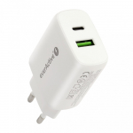 everActive SC-370Q wall charger with USB QC3.0 socket and USB-C PD PPS 25W