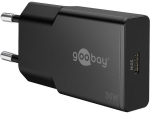 goobay USB-C PD GaN fast charger slim 30W black