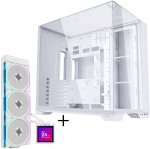 Lian Li O11 Vision Compact case bundle + HydroShift II LCD-S 360TL AiO - white
