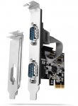 AXAGON PCI-Express card with two 250 kbps serial ports | PCEA-S2N