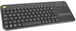 LOGI K400 Plus Touch Keyboard black DE