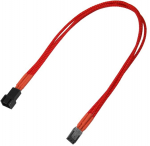 Nanoxia 3-Pin Molex Extension, Single Sleeve, Red