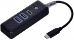 Orico Hub Adapter USB-C to 2x USB 3.0 + USB-C, 5 Gbps, 0.15m (Black)