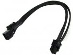 Phobya PCI-E power adapter 6pin -> 8pin PCI-E (or 6pin + 2) 30cm - Black