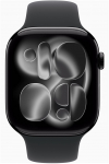 Apple Watch Series 11 Black Glossy Aluminium 46mm Sport Band M/L Cellular