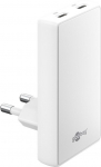 goobay USB-C PD GaN 90&deg; Dual fast charger 65 W white