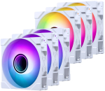 PHANTEKS 6-Pack M25 Gen2 D-RGB Standard + Reverse Blade Fans, 120mm - White
