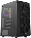 Aerocool Hive v3 Midi-Tower, Tempered Glass - Black
