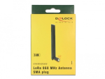 LoRa 868 MHz Antenna SMA plug 3 dBi omnidirectional with tilt joint black
