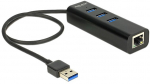 Delock USB 3.0 Hub 3 Port + 1 Port Gig