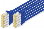 DIGITUS CAT 6A SFTP Patchkabel, 10 St&uuml;ck, 0,25m, blau
