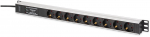Digitus DN-95438 power distribution unit (PDU) 9 AC outlet(s) 1U Black, Silver