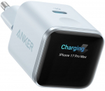Anker Nano Charger 45W, Smart Display, Blue