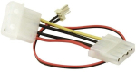 Sharkoon 3-Pin to 4-Pin Adapter (Black/Red)