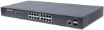 16 x PoE ports, IEEE 802.3at/af PoE+/PoE, 2 x SFP, Endspan, 48.26 cm (19") Rackmount