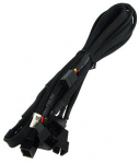 Phobya Y-cable 3Pin Molex to 6x 3Pin Molex - Black 60cm