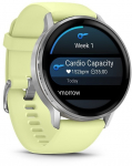 Garmin Venu 4 45mm Silikon-Armb. grau/silber/zitron